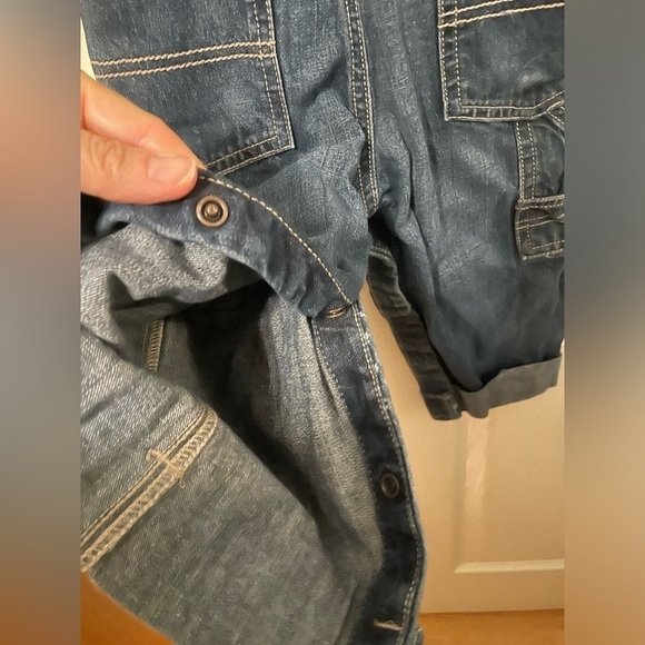 Osh Kosh Denim overalls with patches and spell out - Picture 6 of 10